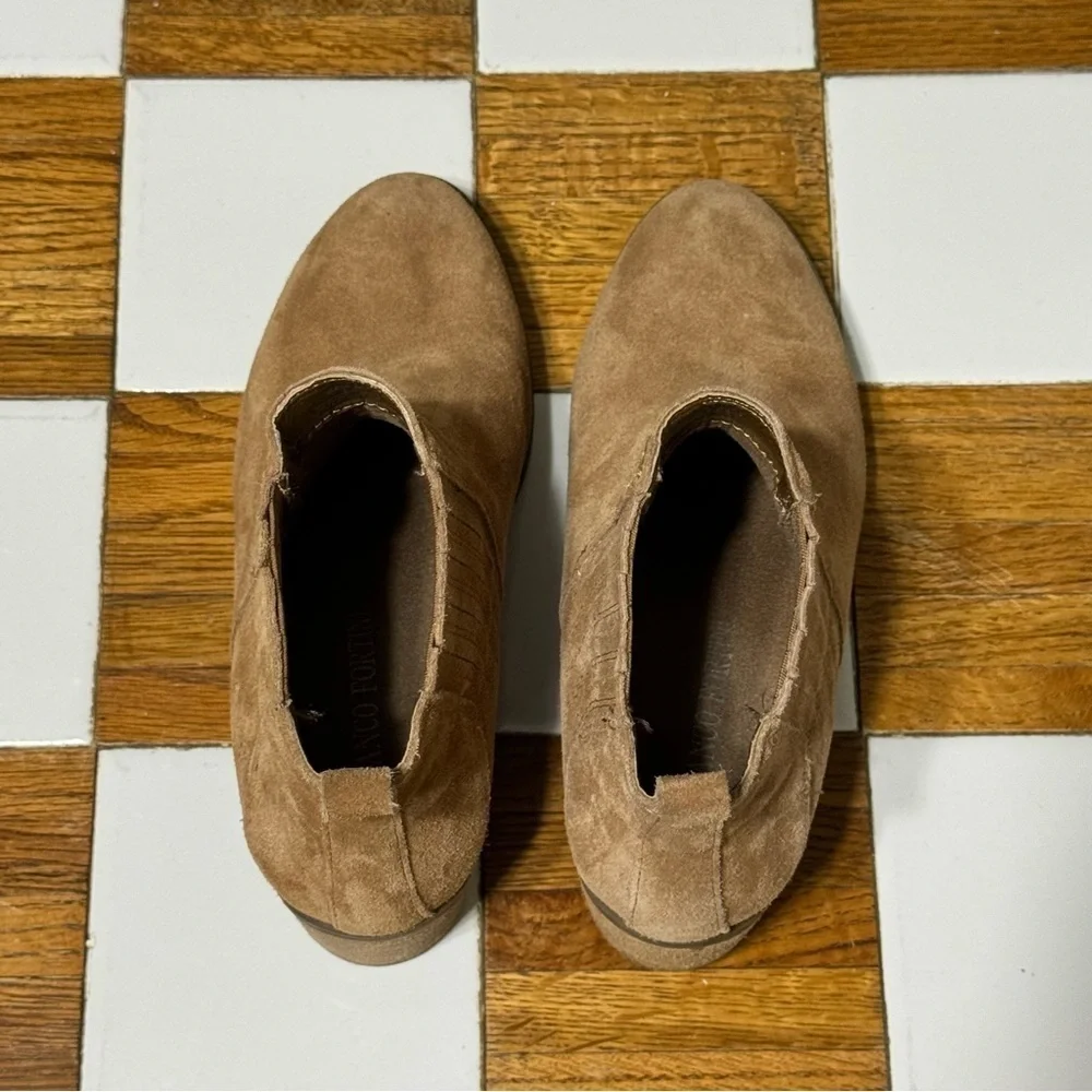 Franco Fortini Darcie Suede/Leather Slip On Ankle Booties Size 6 Women